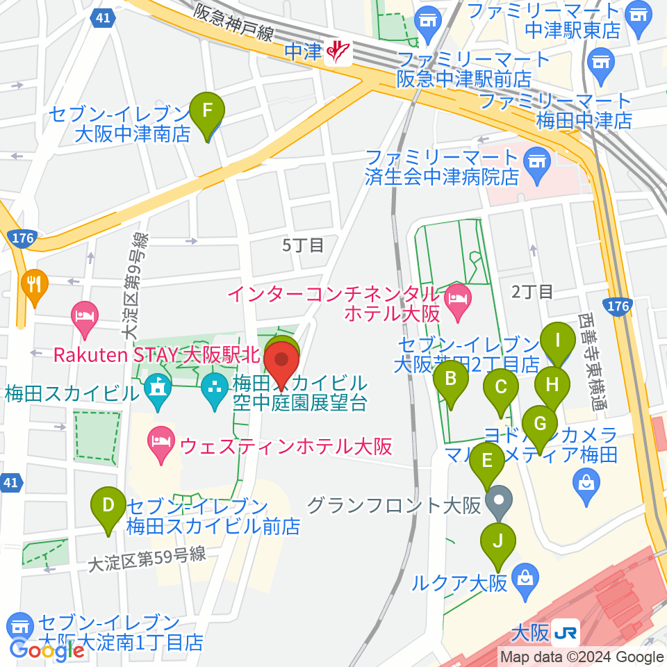 7th Note周辺のコンビニエンスストア一覧地図