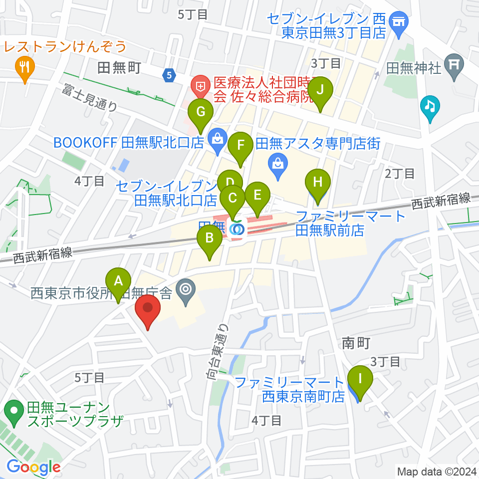 西東京市南町スポーツ・文化交流センターきらっと周辺のコンビニエンスストア一覧地図