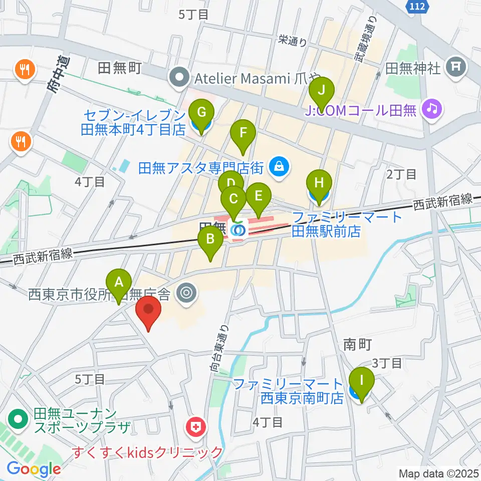 西東京市南町スポーツ・文化交流センターきらっと周辺のコンビニエンスストア一覧地図