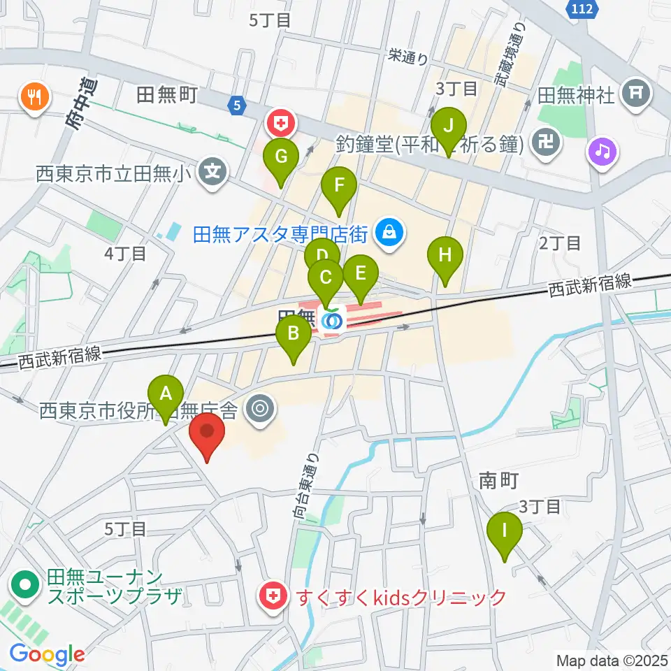 西東京市南町スポーツ・文化交流センターきらっと周辺のコンビニエンスストア一覧地図