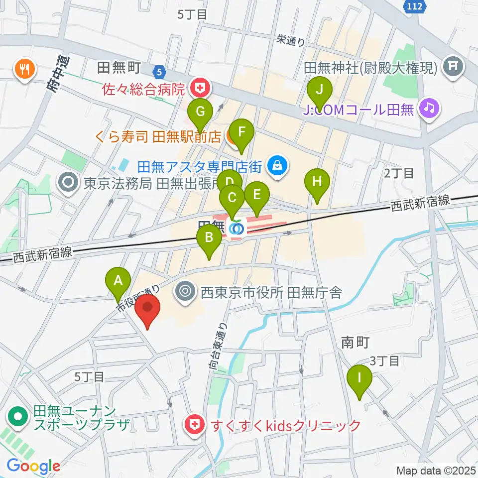 西東京市南町スポーツ・文化交流センターきらっと周辺のコンビニエンスストア一覧地図
