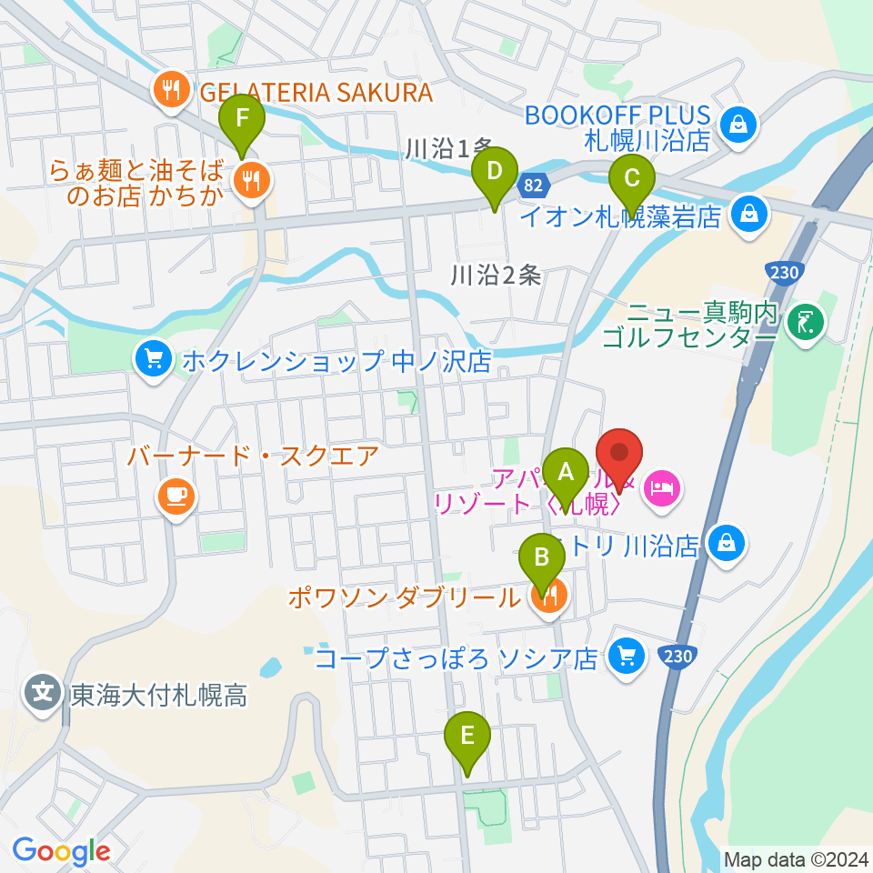 札幌市南区体育館周辺のコンビニエンスストア一覧地図