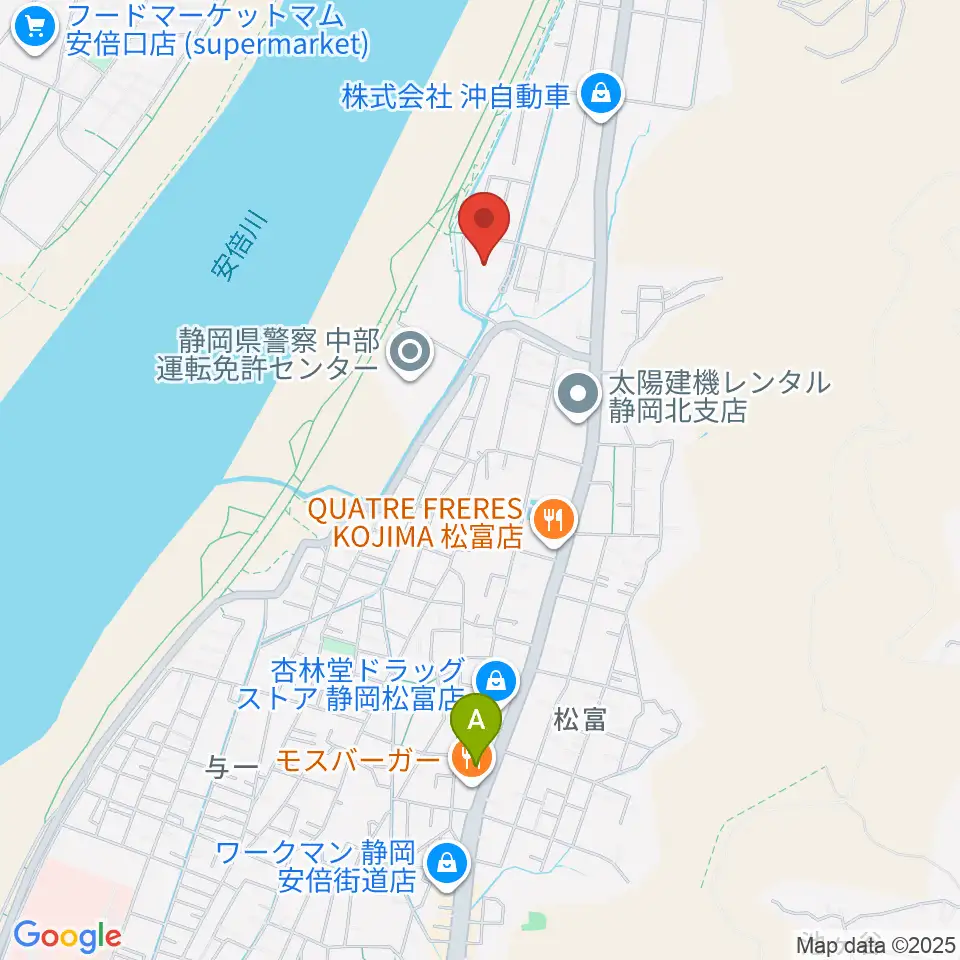 静岡市北部体育館周辺のコンビニエンスストア一覧地図