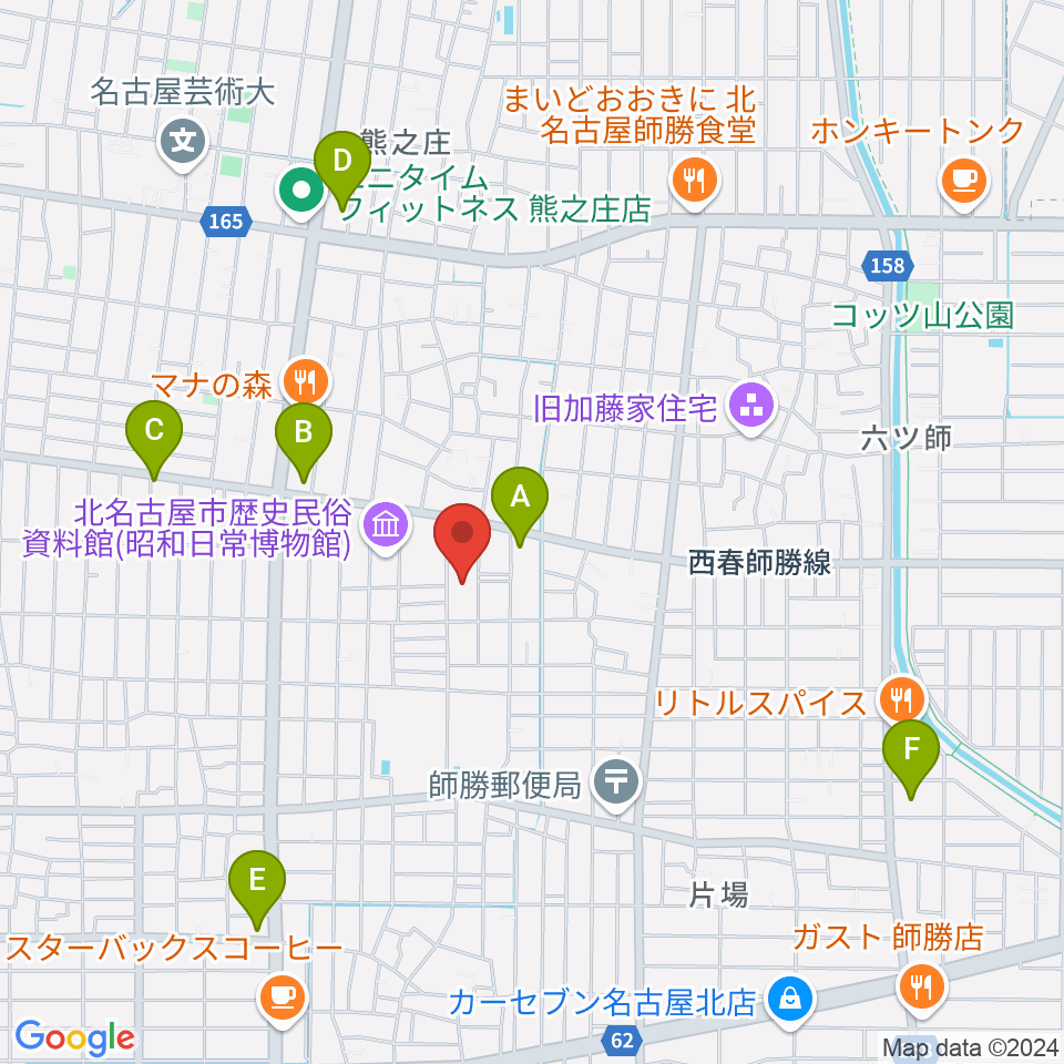 北名古屋市総合体育館周辺のコンビニエンスストア一覧地図