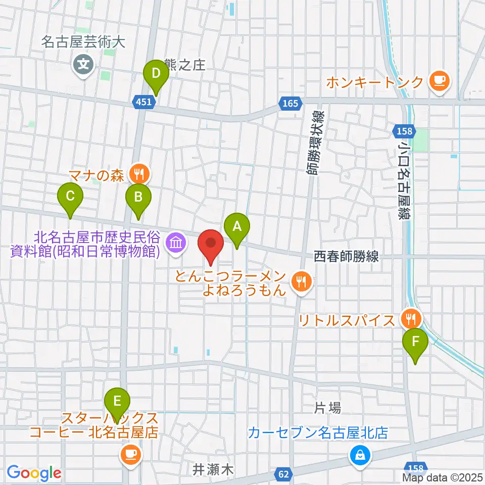 北名古屋市総合体育館周辺のコンビニエンスストア一覧地図