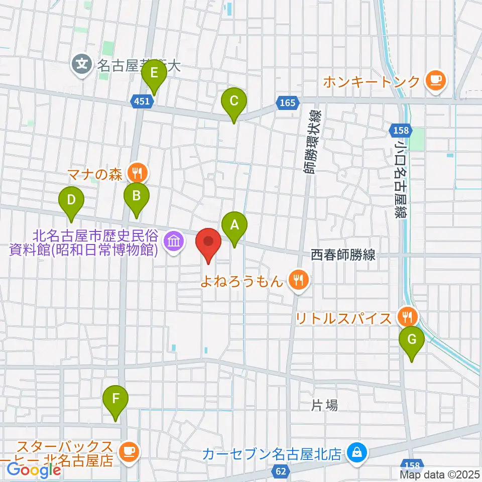 北名古屋市総合体育館周辺のコンビニエンスストア一覧地図