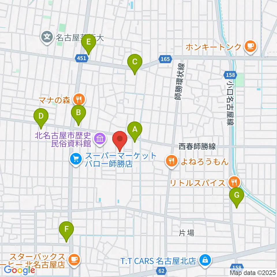 北名古屋市総合体育館周辺のコンビニエンスストア一覧地図