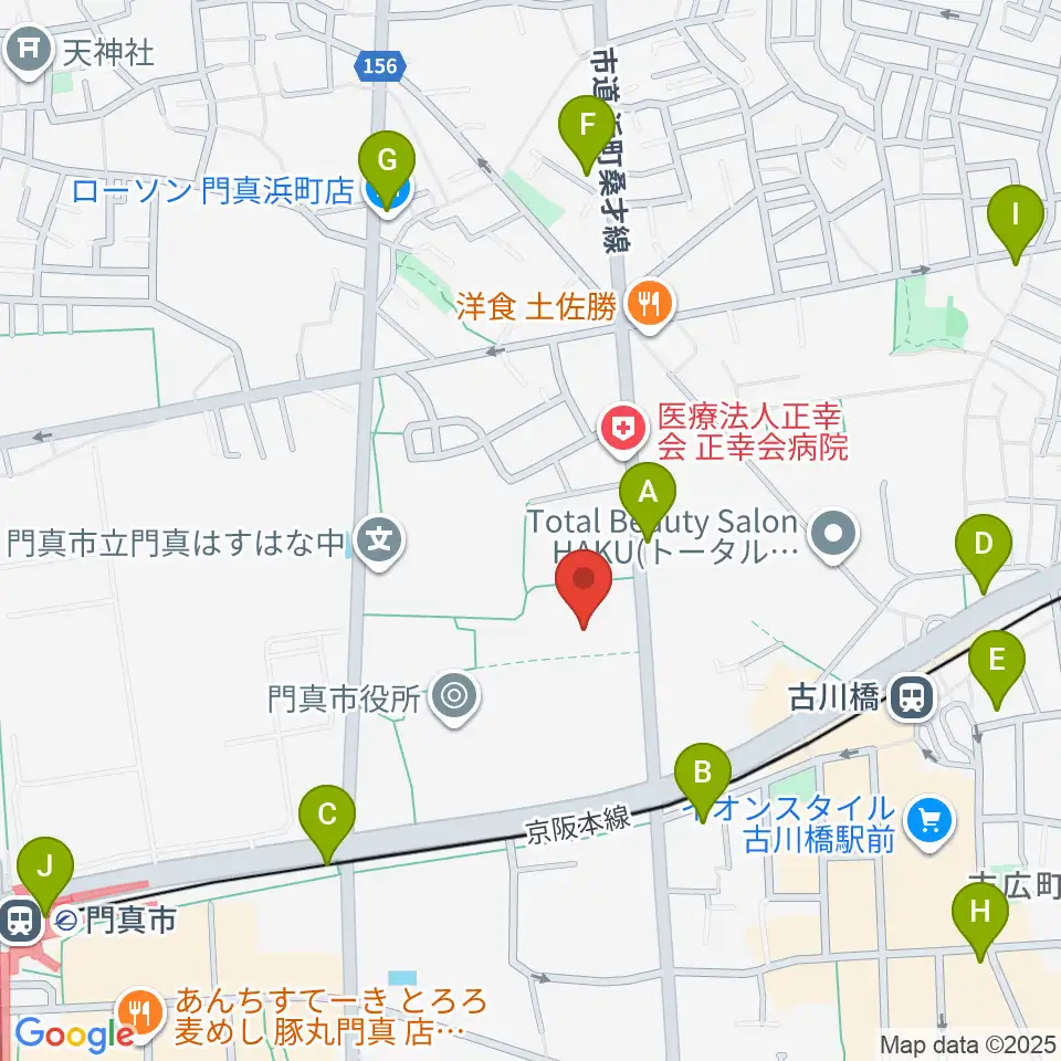 門真市立総合体育館周辺のコンビニエンスストア一覧地図