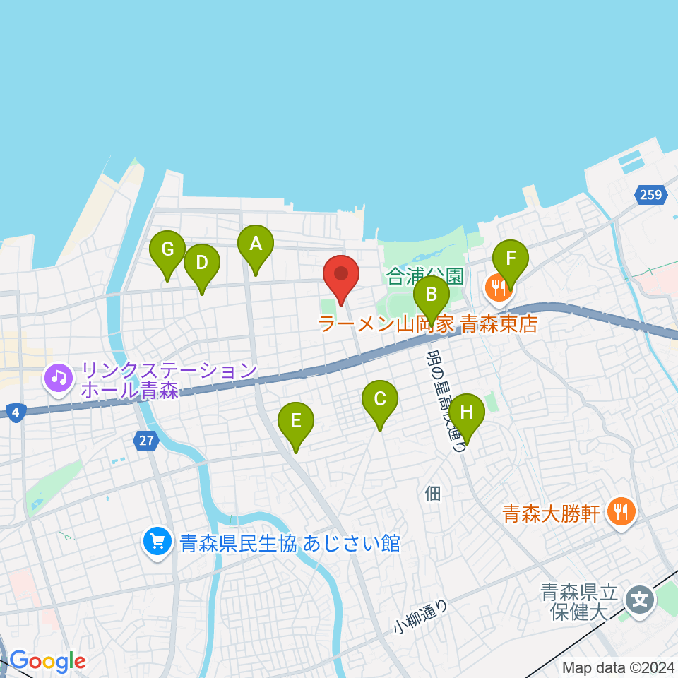 オカでんアリーナ周辺のコンビニエンスストア一覧地図