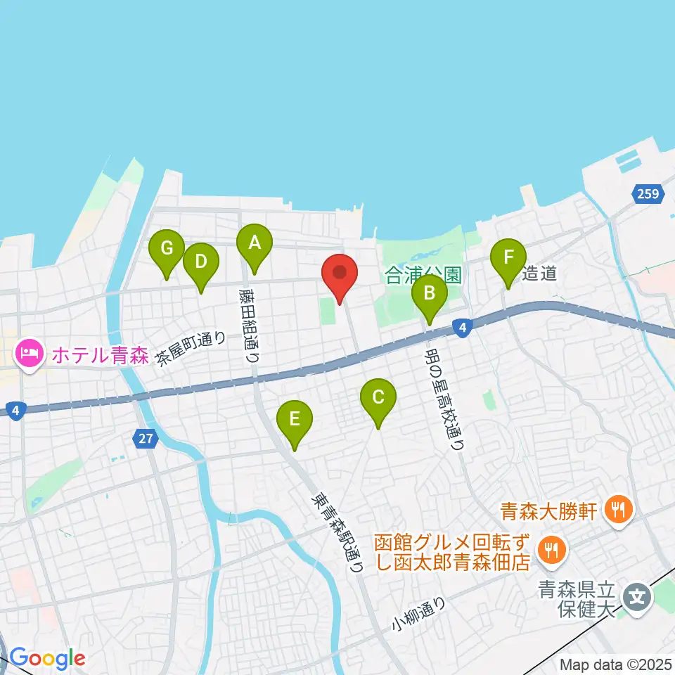 オカでんアリーナ周辺のコンビニエンスストア一覧地図