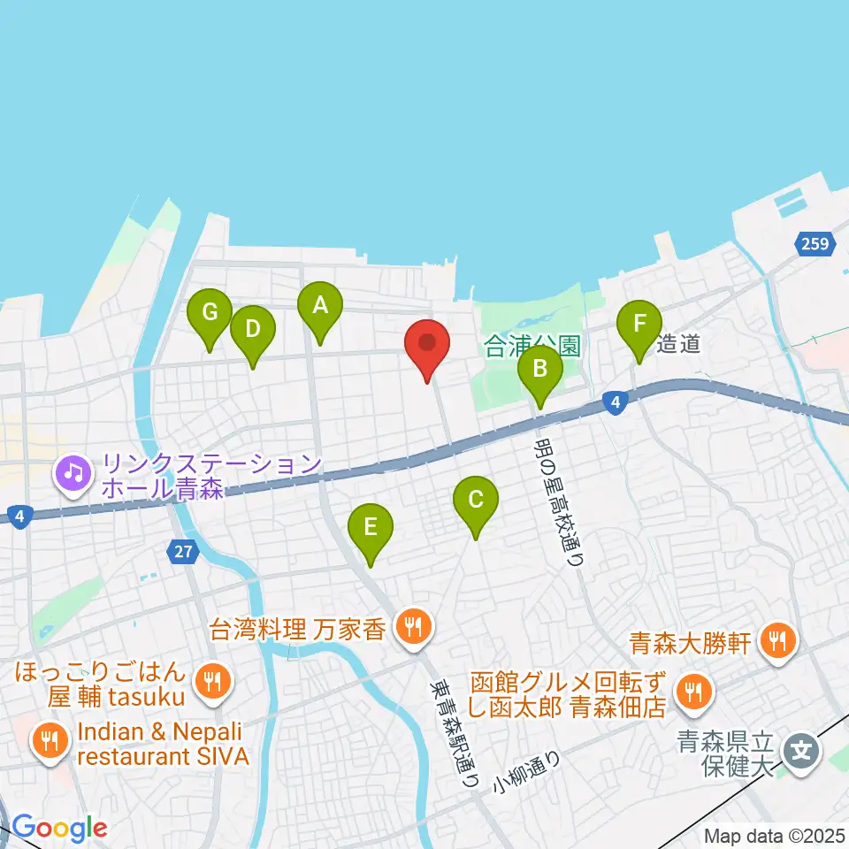オカでんアリーナ周辺のコンビニエンスストア一覧地図