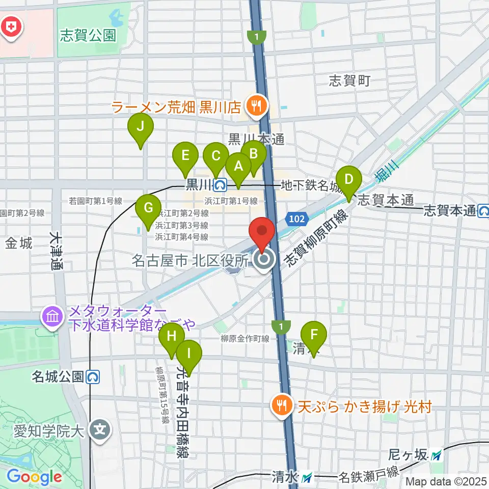 レインボー黒川スポーツトレーニングセンター周辺のコンビニエンスストア一覧地図