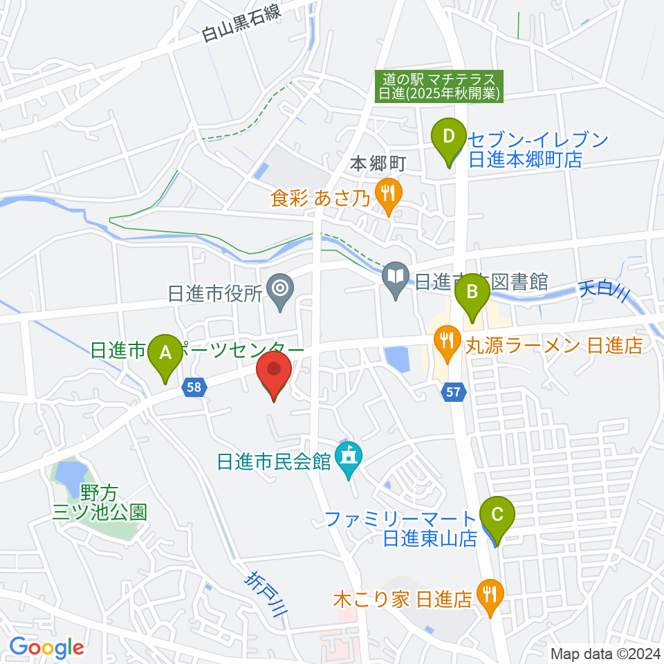 日進市スポーツセンター周辺のコンビニエンスストア一覧地図