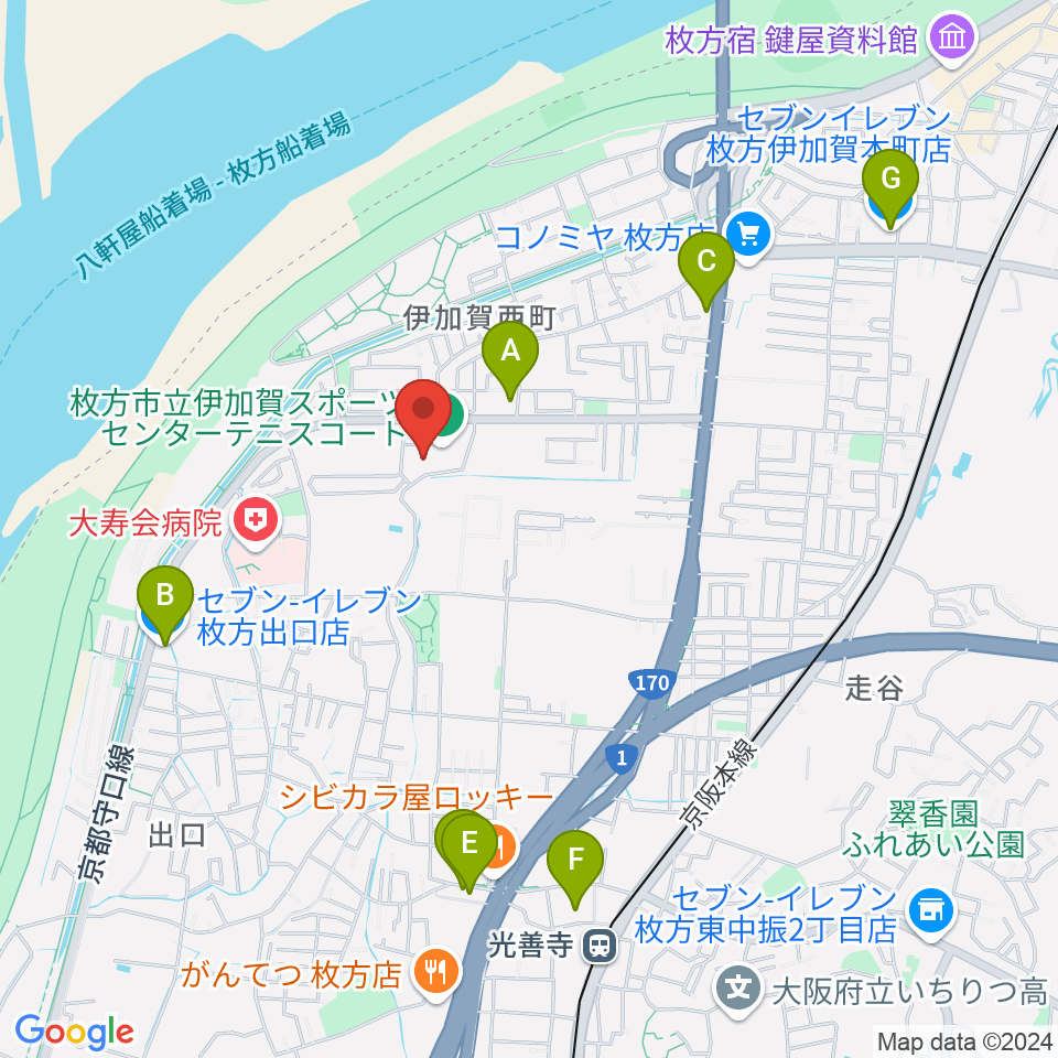 誠信建設工業伊加賀スポーツセンター周辺のコンビニエンスストア一覧地図