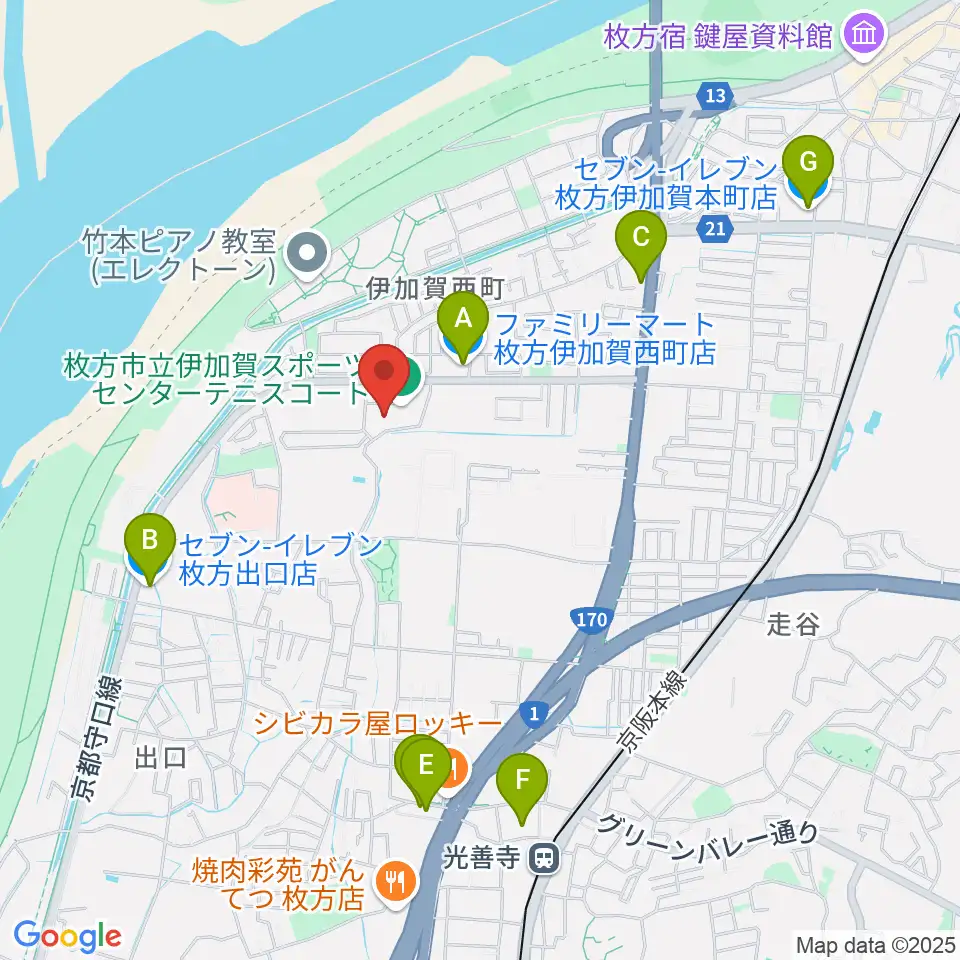 誠信建設工業伊加賀スポーツセンター周辺のコンビニエンスストア一覧地図