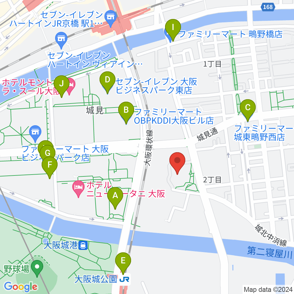 大阪市立城東スポーツセンター周辺のコンビニエンスストア一覧地図