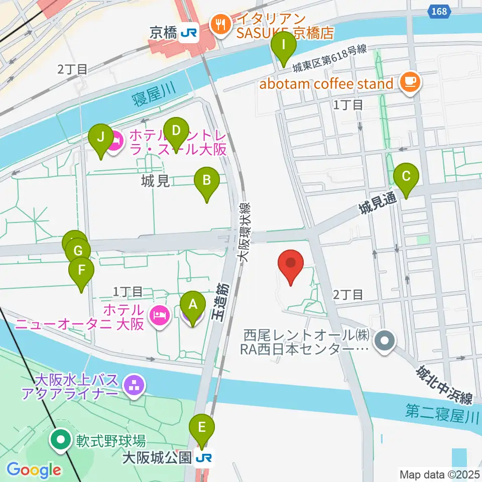 大阪市立城東スポーツセンター周辺のコンビニエンスストア一覧地図