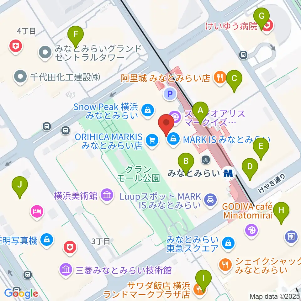 ローソン・ユナイテッドシネマ STYLE-S みなとみらい周辺のコンビニエンスストア一覧地図