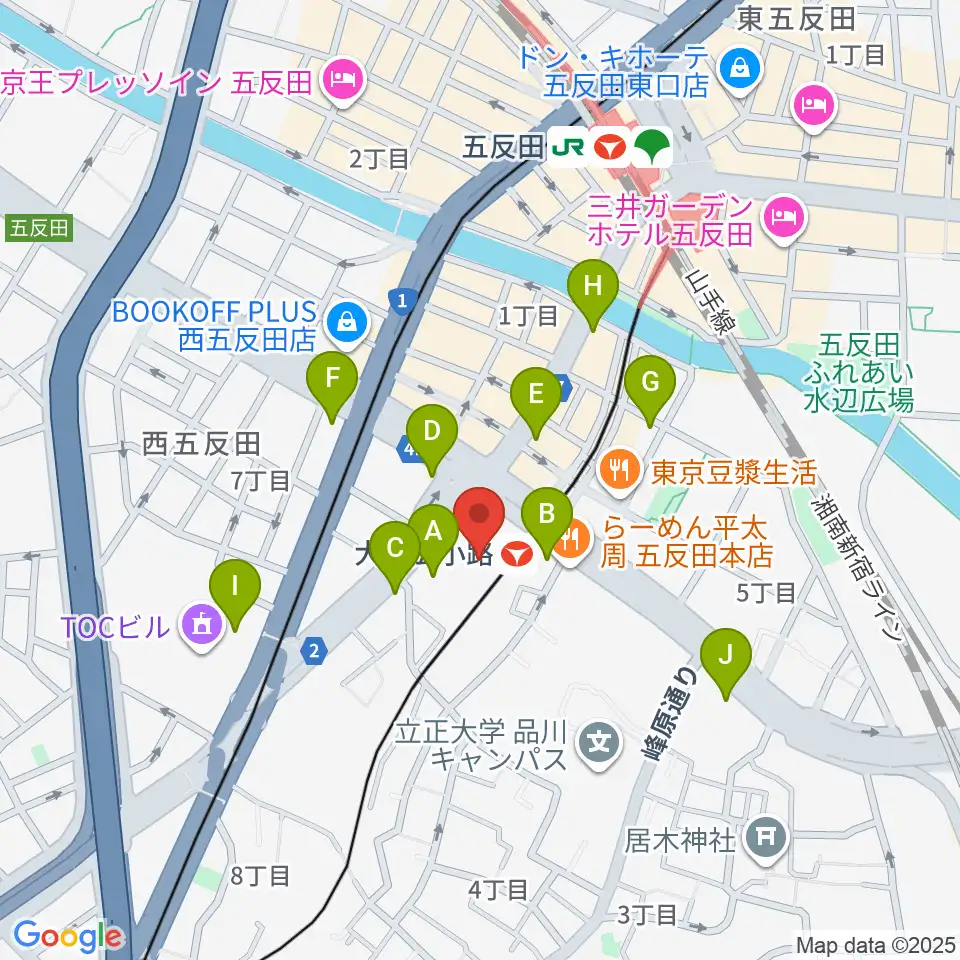 シティホール&ギャラリー五反田周辺のコンビニエンスストア一覧地図