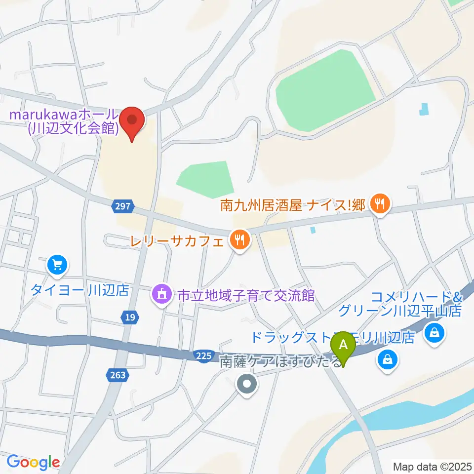 marukawaホール 川辺文化会館周辺のコンビニエンスストア一覧地図