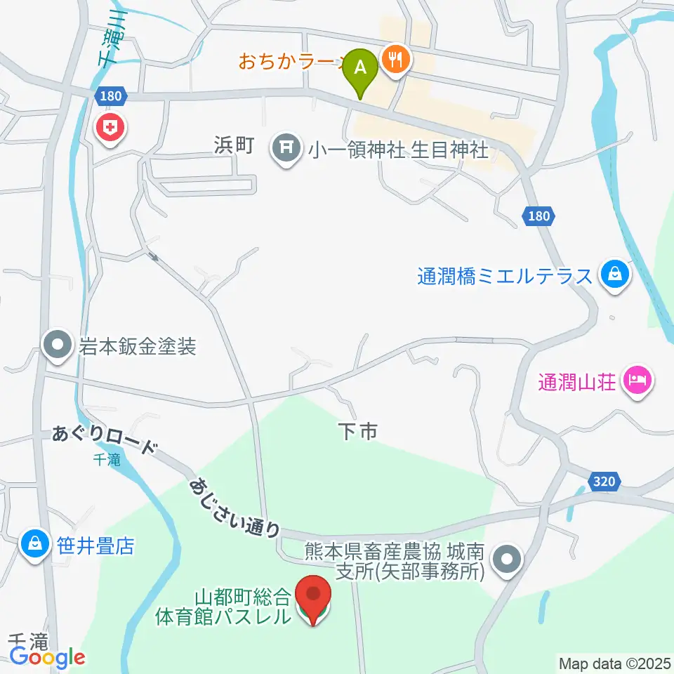 山都町総合体育館パスレル周辺のコンビニエンスストア一覧地図
