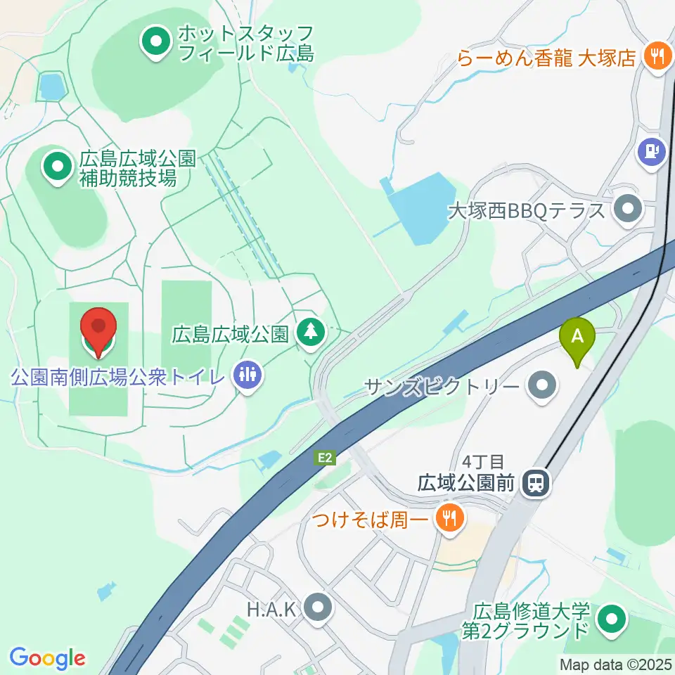 サンフレッチェビレッジ広島第一球技場周辺のコンビニエンスストア一覧地図