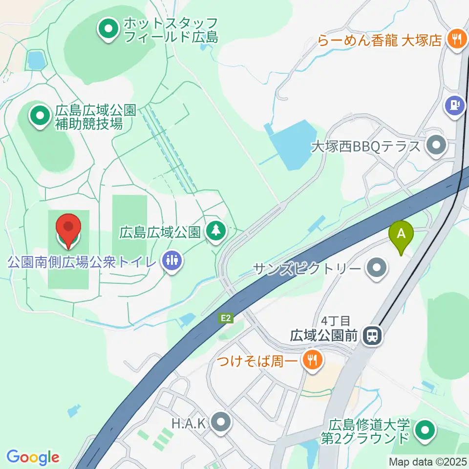 サンフレッチェビレッジ広島第一球技場周辺のコンビニエンスストア一覧地図