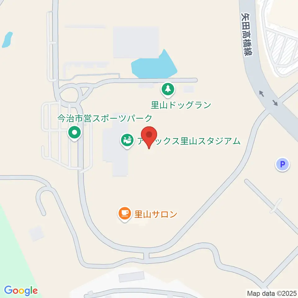アシックス里山スタジアム周辺のコンビニエンスストア一覧地図