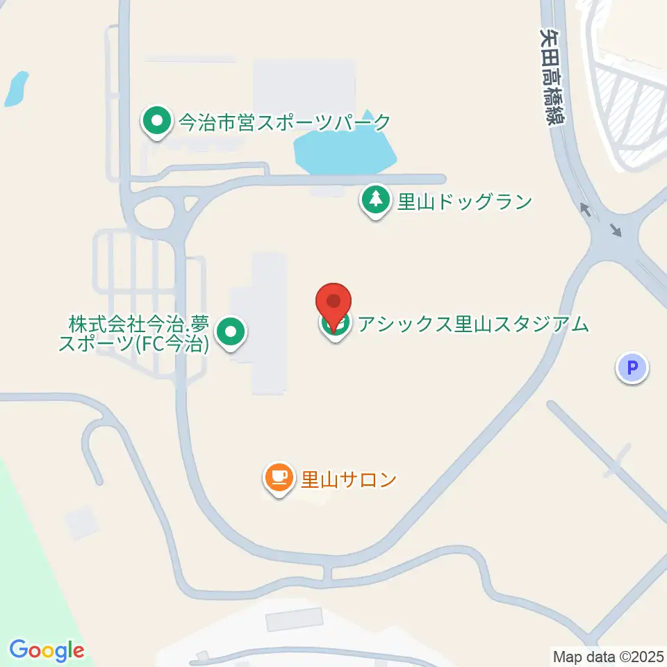 アシックス里山スタジアム周辺のコンビニエンスストア一覧地図