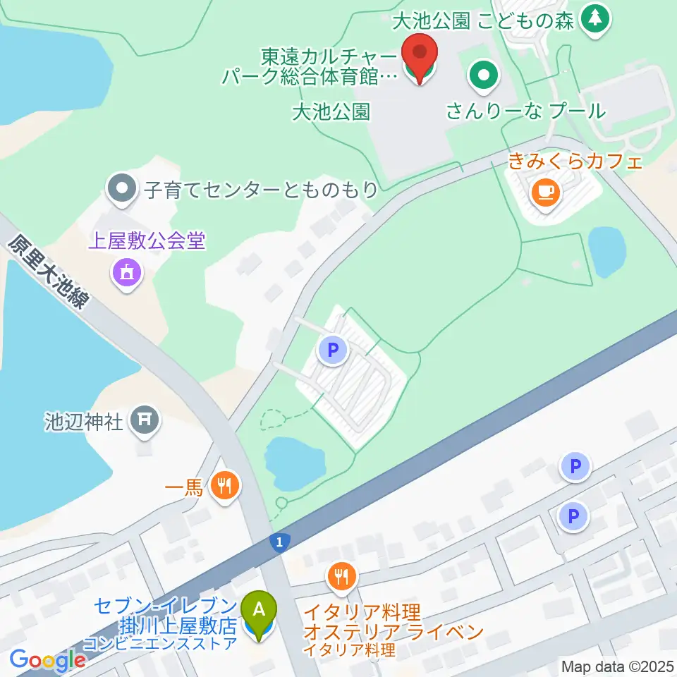 東遠カルチャーパーク総合体育館さんりーな周辺のコンビニエンスストア一覧地図