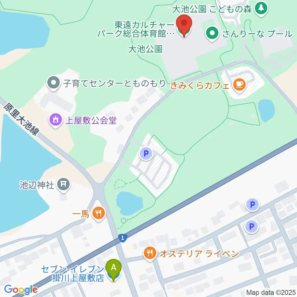 東遠カルチャーパーク総合体育館さんりーな周辺のコンビニエンスストア一覧地図