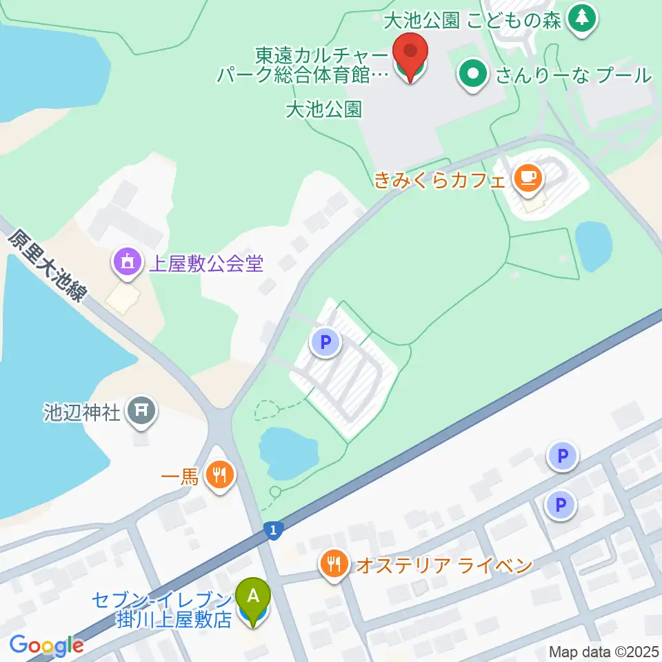 東遠カルチャーパーク総合体育館さんりーな周辺のコンビニエンスストア一覧地図