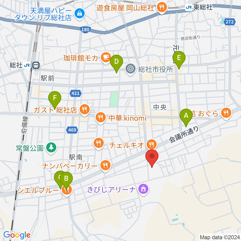 総社市武道館周辺のコンビニエンスストア一覧地図