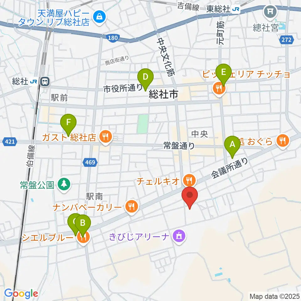 総社市武道館周辺のコンビニエンスストア一覧地図