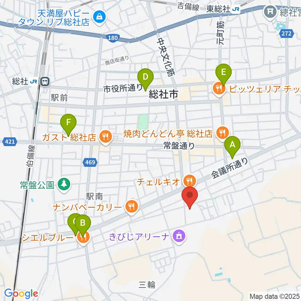 総社市武道館周辺のコンビニエンスストア一覧地図
