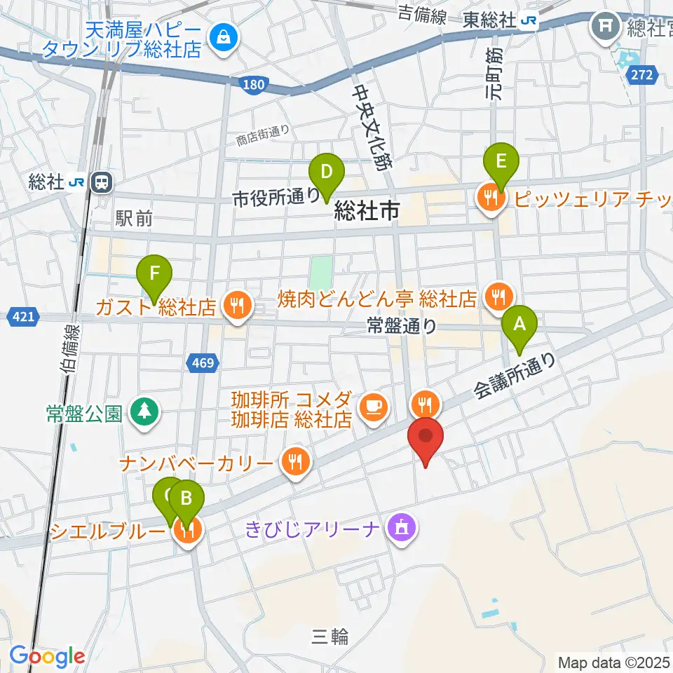 総社市武道館周辺のコンビニエンスストア一覧地図