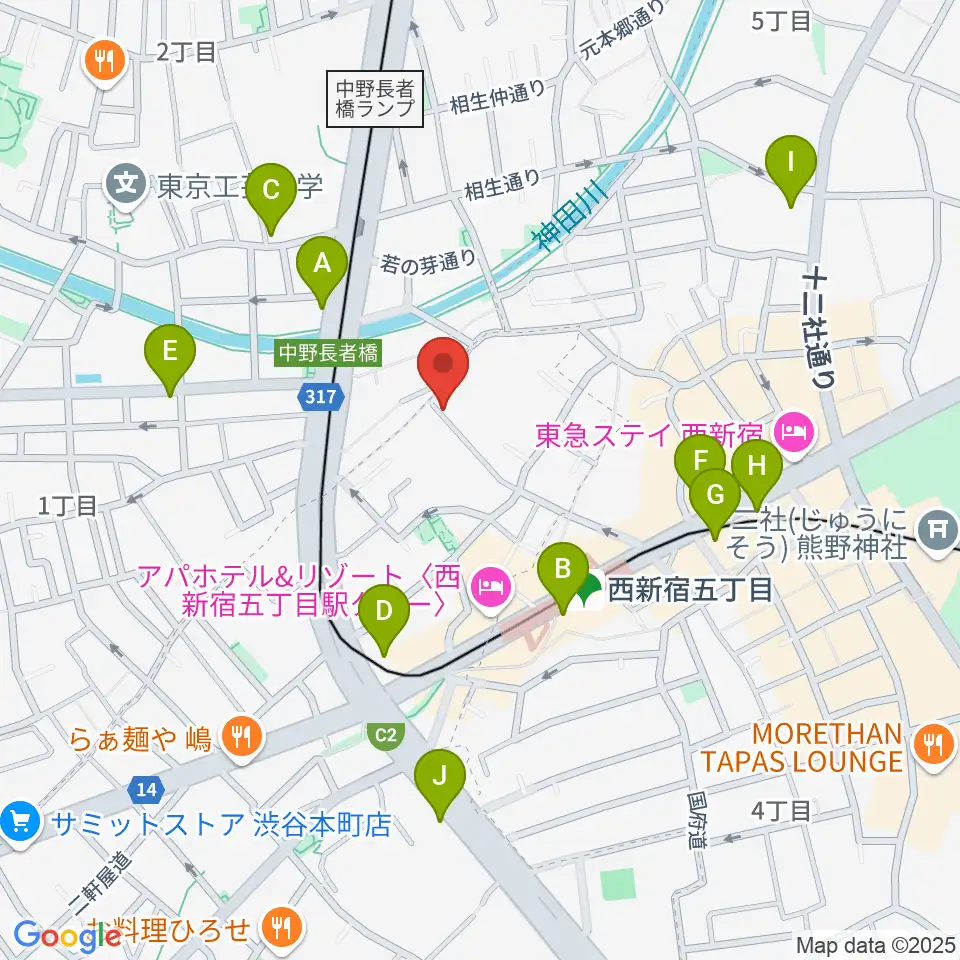 ファズイット・スタジオ周辺のコンビニエンスストア一覧地図