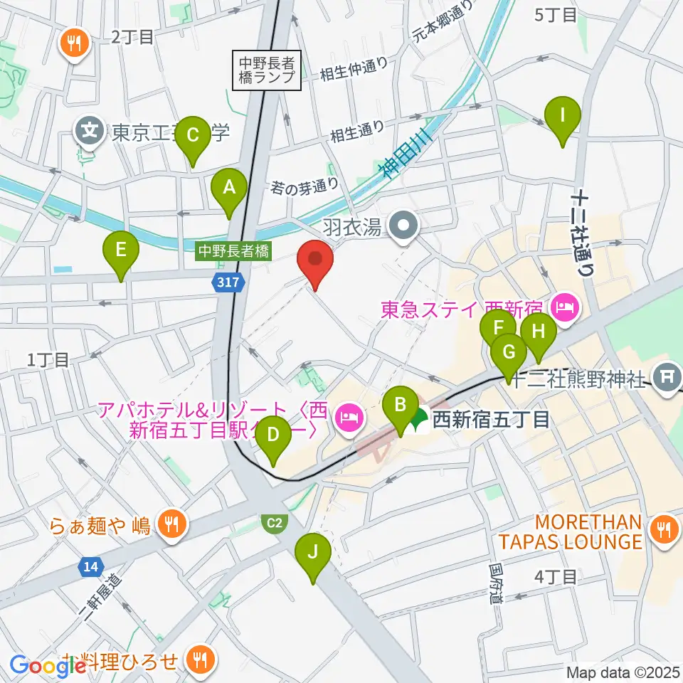 ファズイット・スタジオ周辺のコンビニエンスストア一覧地図