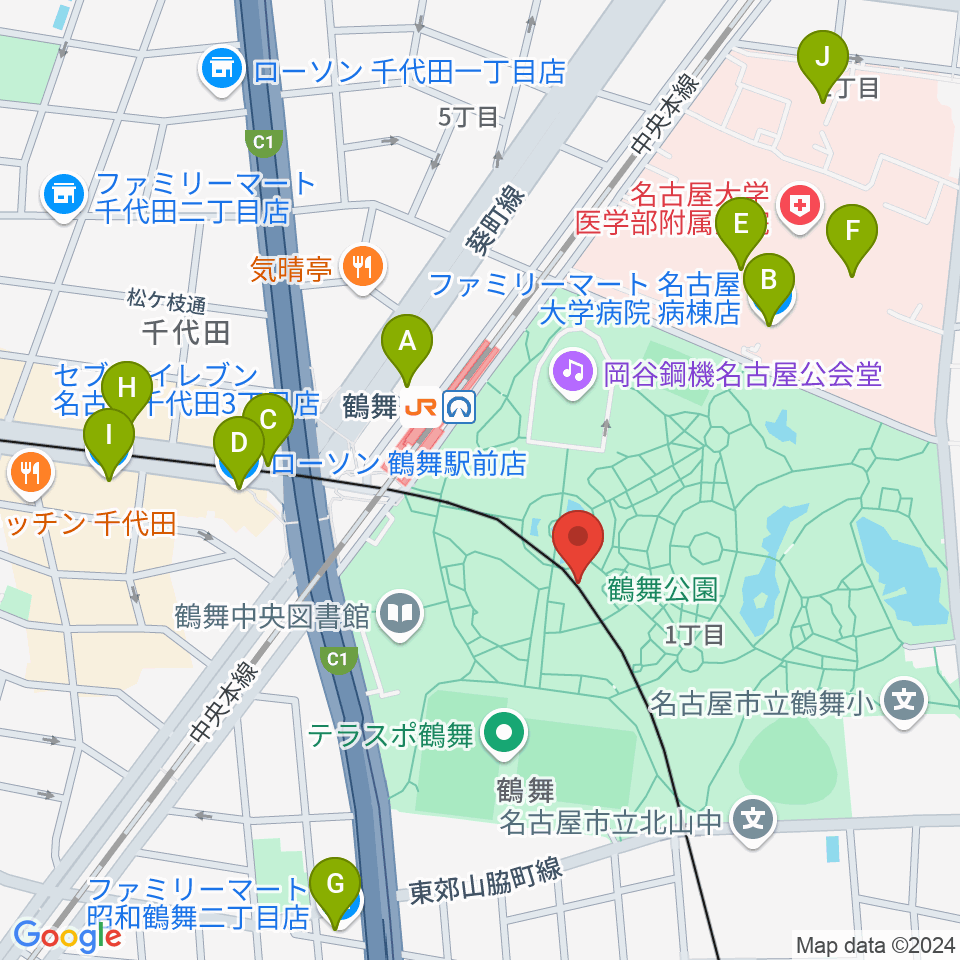 普選記念壇周辺のコンビニエンスストア一覧地図