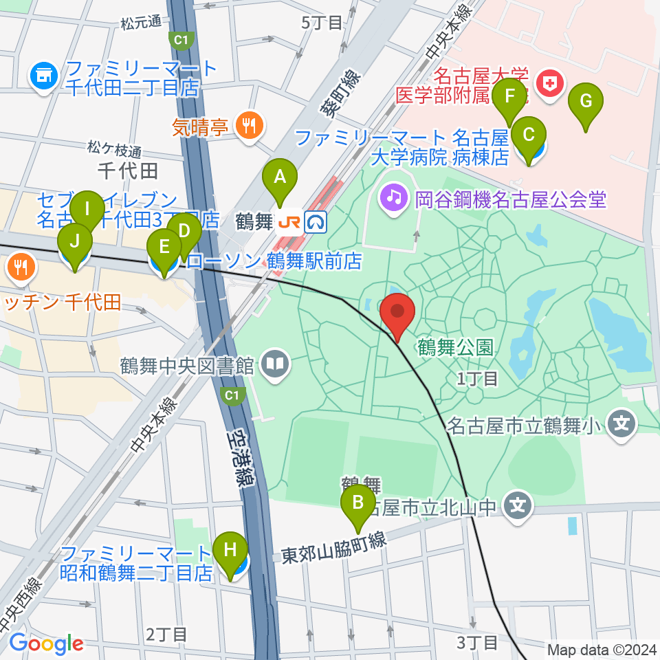 普選記念壇周辺のコンビニエンスストア一覧地図