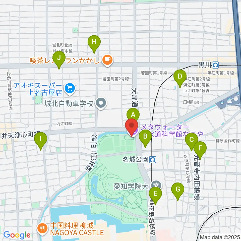 メタウォーター下水道科学館なごや周辺のコンビニエンスストア一覧地図
