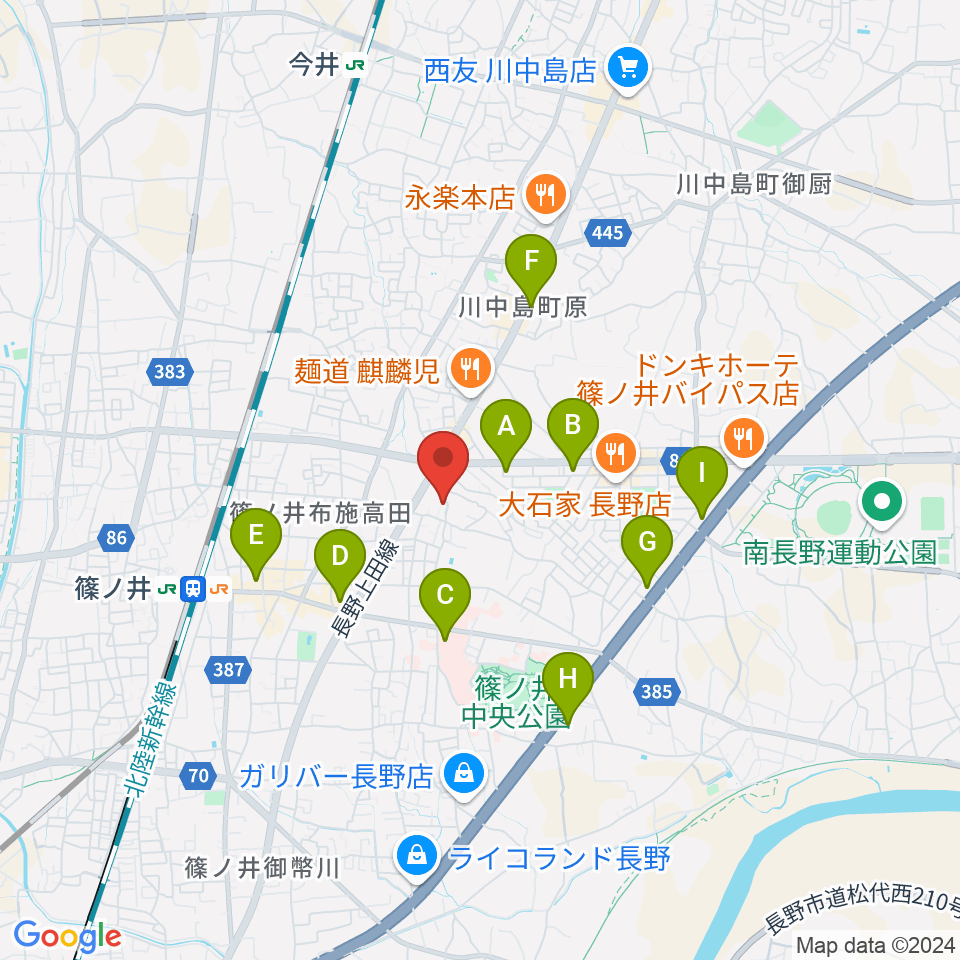 音楽堂 平林周辺のコンビニエンスストア一覧地図