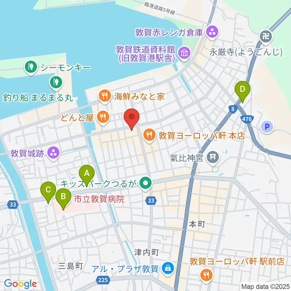 みなとつるが山車会館周辺のコンビニエンスストア一覧地図