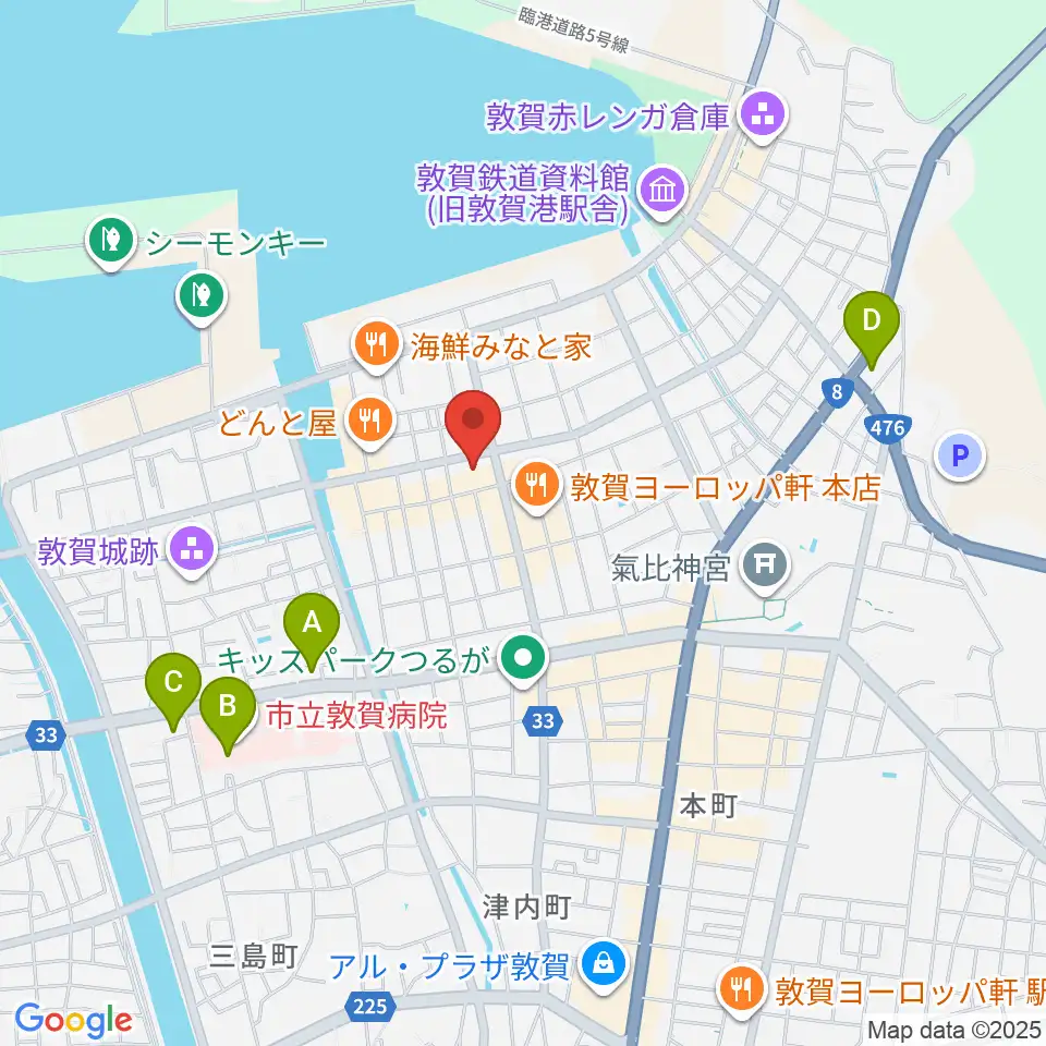 みなとつるが山車会館周辺のコンビニエンスストア一覧地図