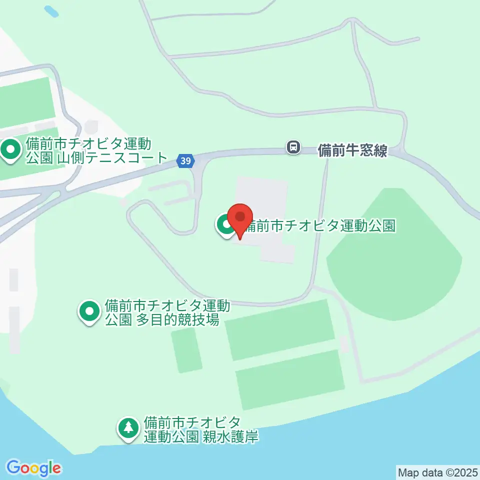 備前市チオビタ運動公園体育館周辺のコンビニエンスストア一覧地図