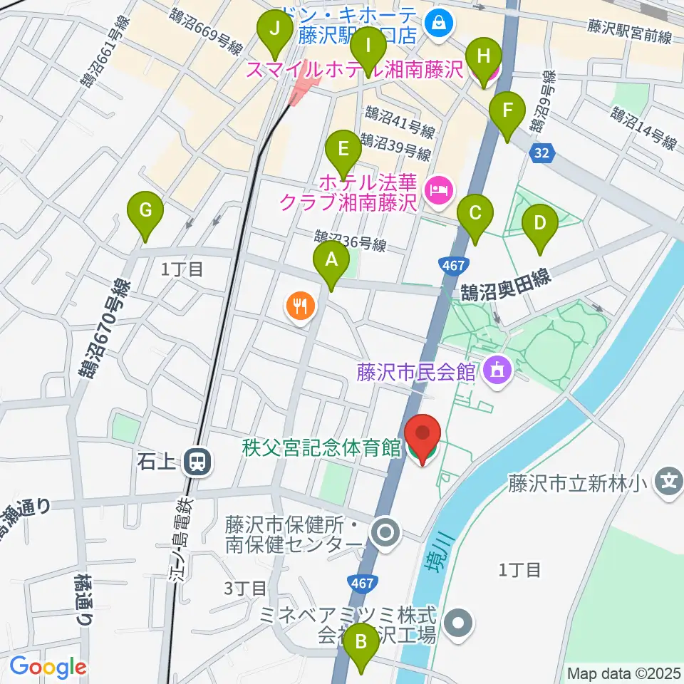 秩父宮記念体育館周辺のコンビニエンスストア一覧地図