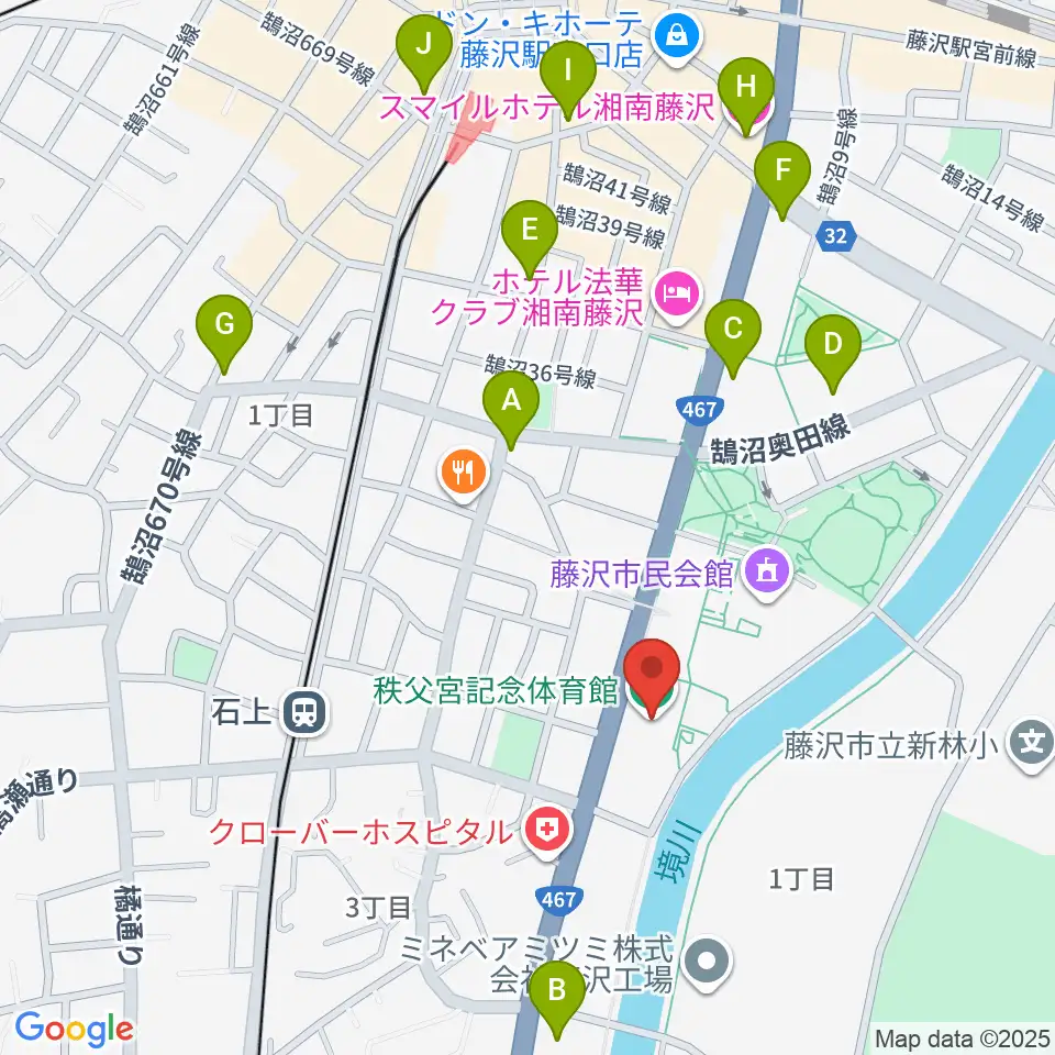 秩父宮記念体育館周辺のコンビニエンスストア一覧地図