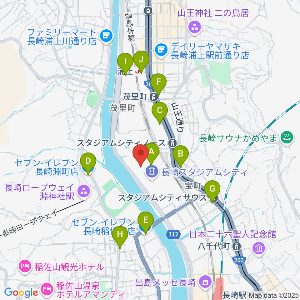 ハピネスアリーナ周辺のコンビニエンスストア一覧地図