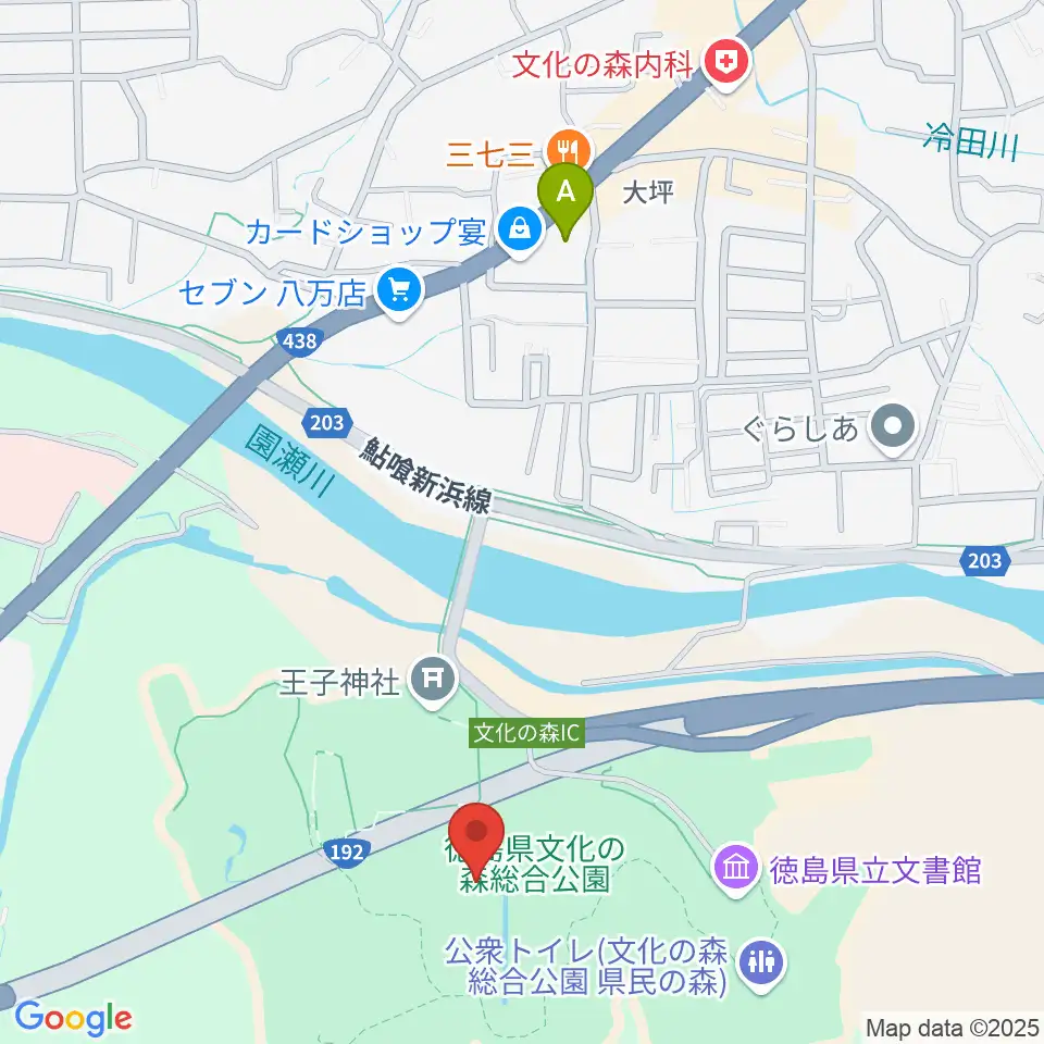 徳島県立博物館周辺のコンビニエンスストア一覧地図