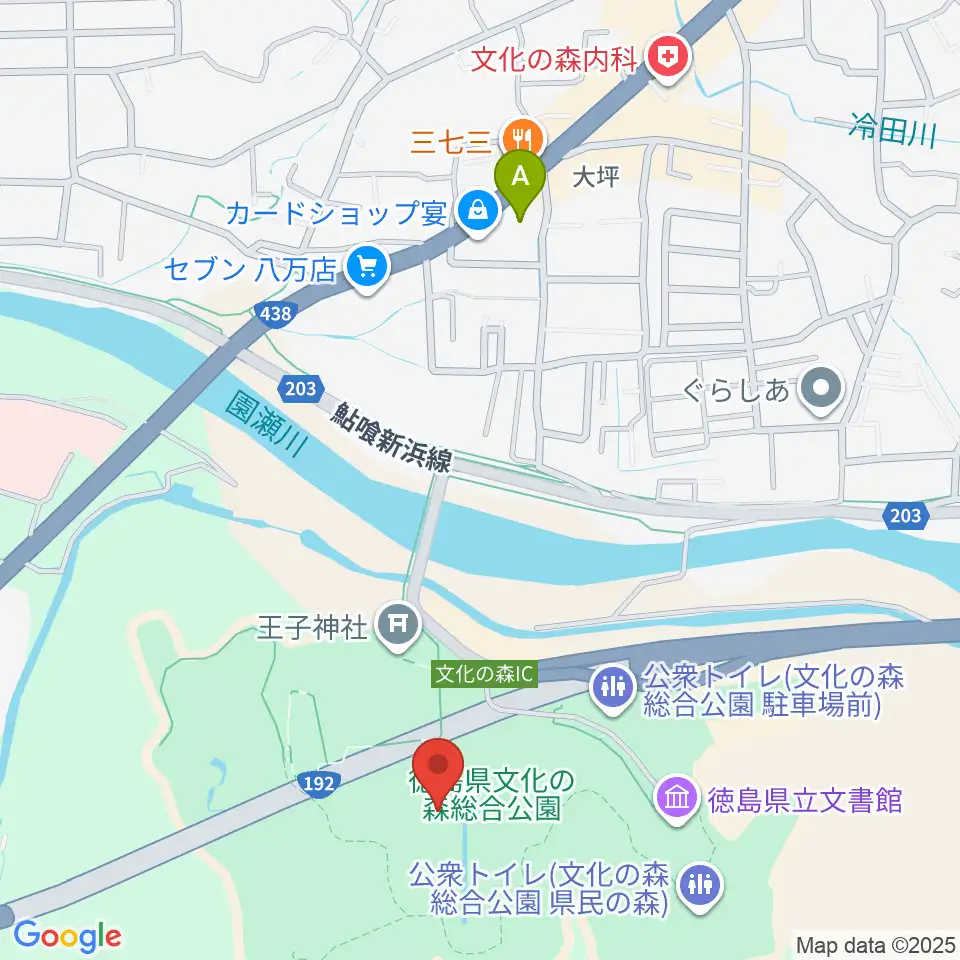 徳島県立博物館周辺のコンビニエンスストア一覧地図